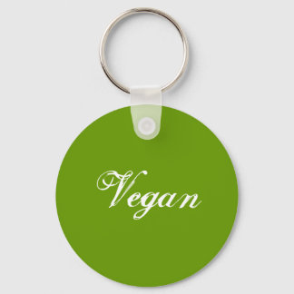 Vegan. Grön. Slogan. Anpassad Nyckelring