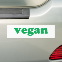 "Vegan" grönt brev, vit bakgrund Bildekal