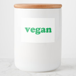 "vegan" grönt brev, vit bakgrund mat etiketter