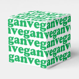 "vegan" grönt brev, vit mönster-gåva presentaskar