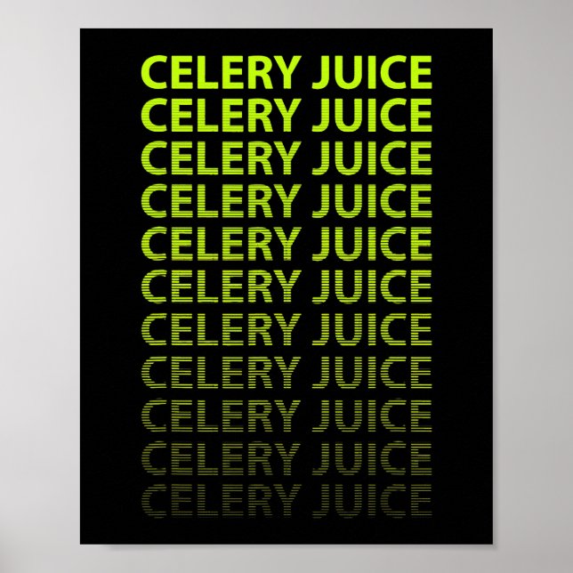 Vegan Grönt Celery Juice Poster (Framsidan)
