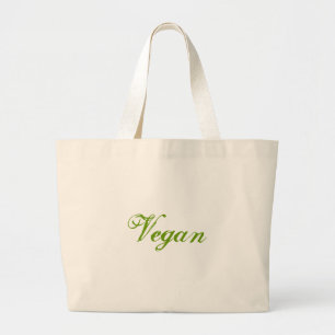 Vegan. Grönt. Slogan. Anpassningsbar Jumbo Tygkasse