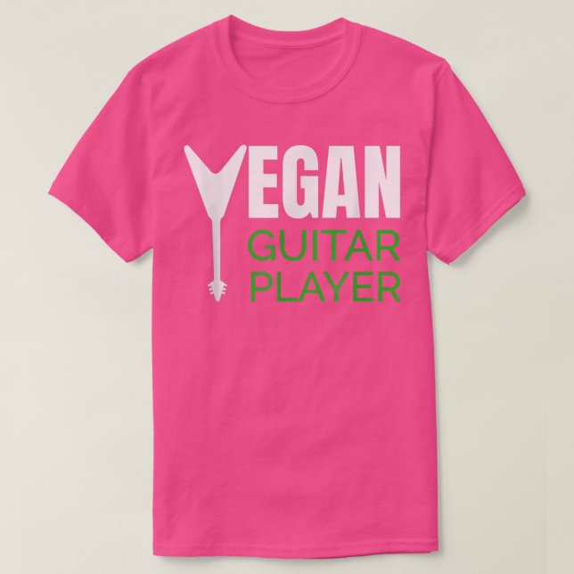 Vegan Guitar Player 3000 T Shirt (Design framsida)