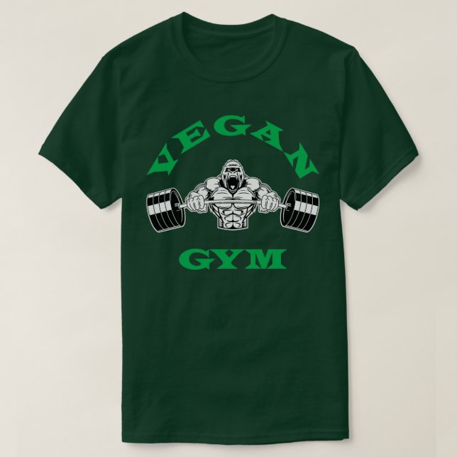 Vegan Gym Bodybuilding Plant Based Lifestyle T Shirt (Design framsida)