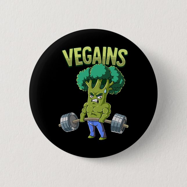 Vegan Gym Bodybuilding Vegains Knapp (Framsida)