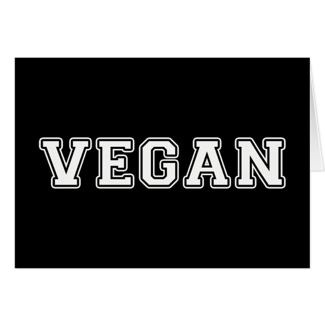 Vegan Hälsningskort (Framsidan Horizontal)