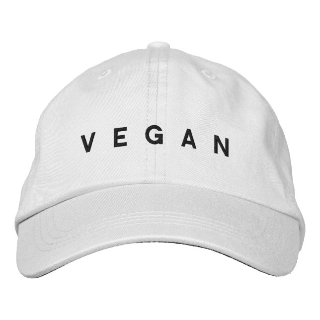 Vegan Hat Broderad Keps (Framsida)