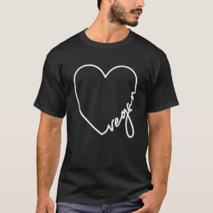 Vegan Heart Kärlek Vegan Food Heart för Vegans T Shirt