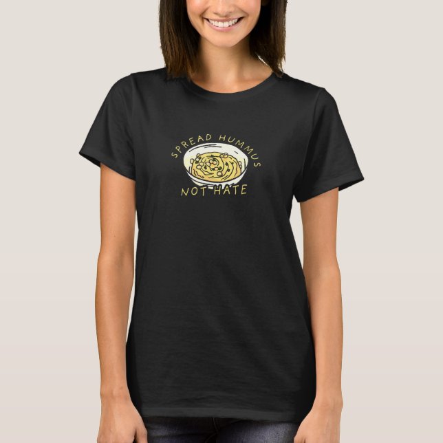 Vegan Hummus Pun Foodie T Shirt (Framsida)
