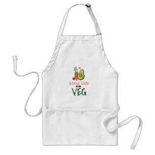 Vegan Humor Livin Life på Veg-offerten Förkläde