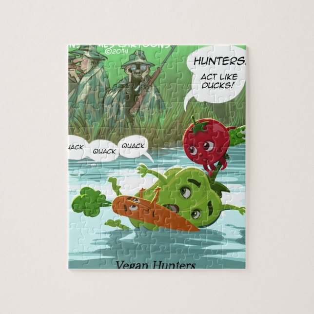 Vegan Hunters Funny Pussel (Vertikal)