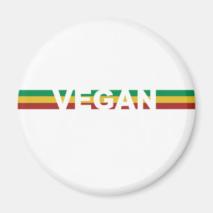 Vegan i Rasta randar Magnet