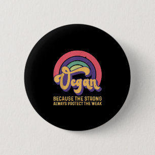 Vegan Inspirational Retro Vintage World Day Vegani Knapp