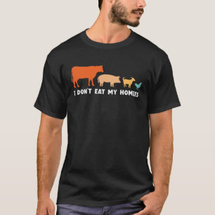 Vegan, jag äter inte min Homies Funny Vegetarian P T Shirt
