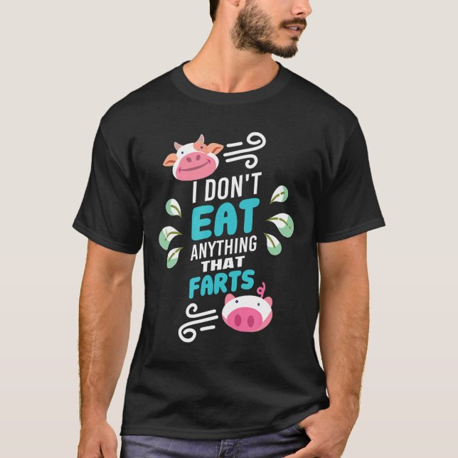 Vegan jag äter inte något som kostar så gott citat t shirt (Framsida)