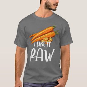 Vegan jag gillar det, rå morot funny vegetabilisk t shirt