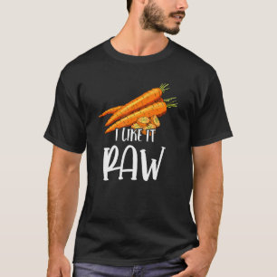 Vegan jag gillar det rå morot Vegetarian T Shirt