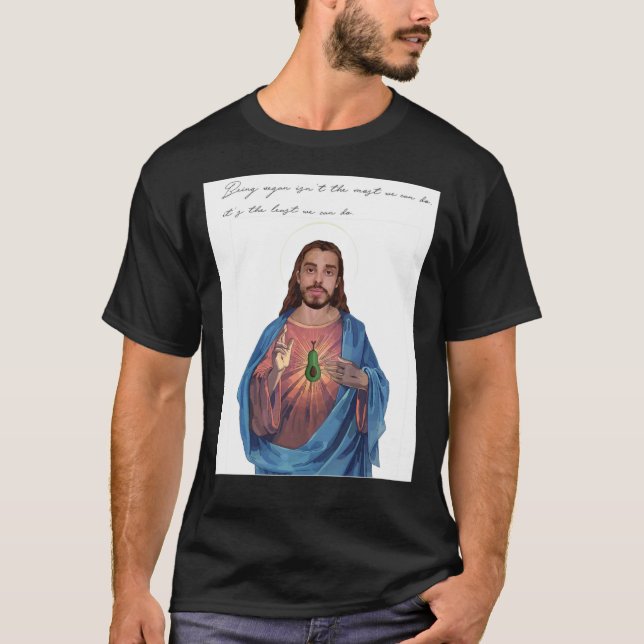 Vegan Jesus (schaktande citat) Premium Scoop T-S T Shirt (Framsida)