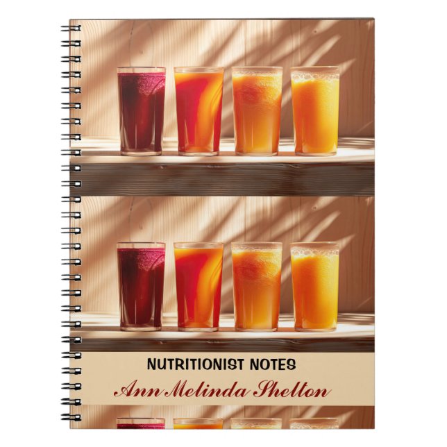 Vegan Juice Photo Nutritionist Notes Personlig Anteckningsbok (Framsidan)