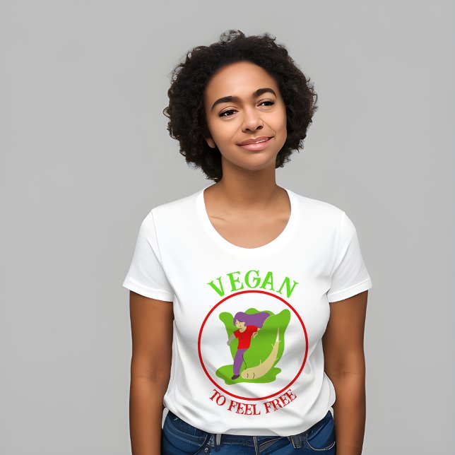 Vegan Känn gratis kvinnors T-Shirt (Skapare uppladdad)