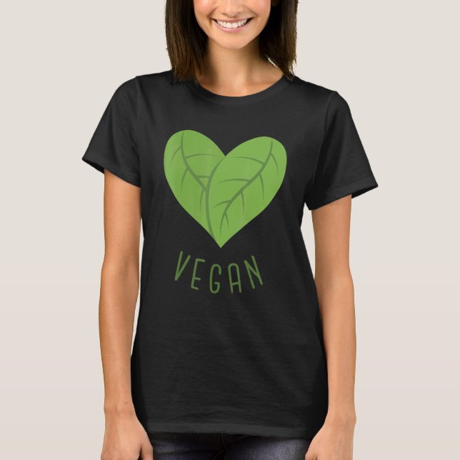 Vegan Kärlek för Vegans och växtbaserade livsmedel T Shirt (Framsida)