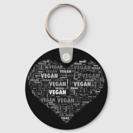 Vegan kärlek hjärtdesign nyckelring