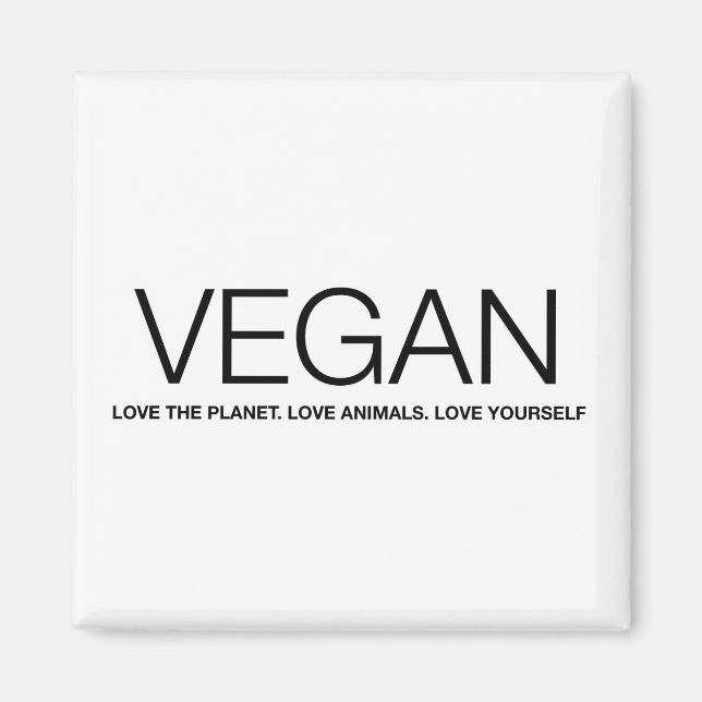 VEGAN kärlek Magnet (Framsidan)