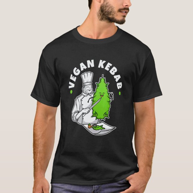 Vegan Kebab  Ogräs T Shirt (Framsida)