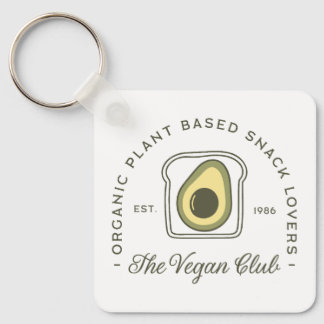 Vegan klubb växtbaserad avokadotoast nyckelring