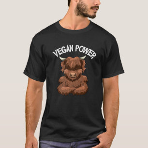 Vegan Kraft Highland Ko Bodybuilder Nötkreatur Sta T Shirt