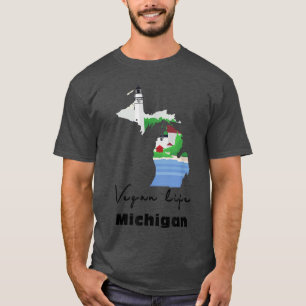 Vegan Life Michigan WFPB Vegetarian Herbivore Plan T Shirt
