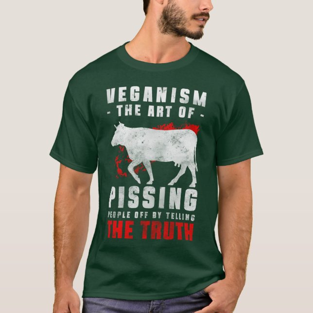 Vegan Lifestyle Attitude Food funny T Shirt (Framsida)