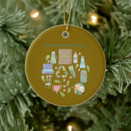 Vegan Lifestyle och Eco-Friendly Gift Julgransprydnad Keramik