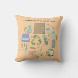 Vegan Lifestyle och Eco-Friendly Gift Kudde