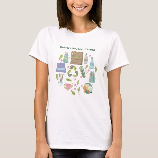 Vegan Lifestyle och Eco-Friendly Gift T Shirt (Framsida)