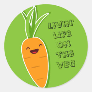 Vegan-livet på vakten runt klistermärke