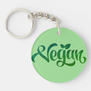 Vegan Logotyp Grönt Typography Art