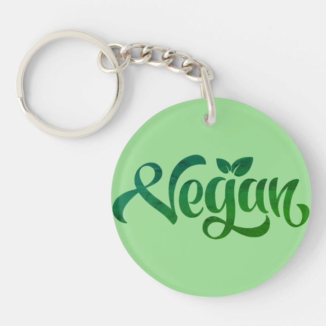 Vegan Logotyp Grönt Typography Art (Framsidan)