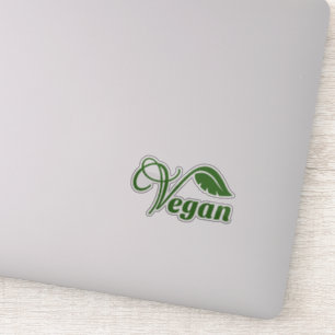 Vegan Logotyp Löv Klistermärken
