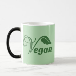 Vegan Logotyp Löv Magisk Mugg