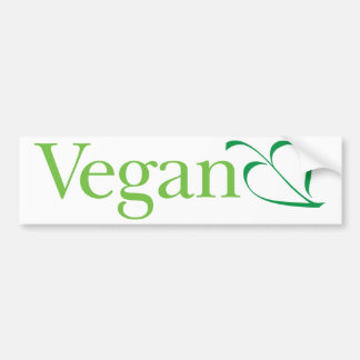 Vegan (Löv): Bumper Sticker Bildekal