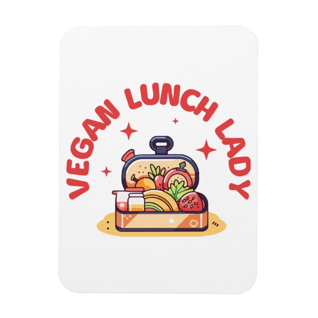 VEGAN LUNCH LADY'S MAGNET (Vertikal)