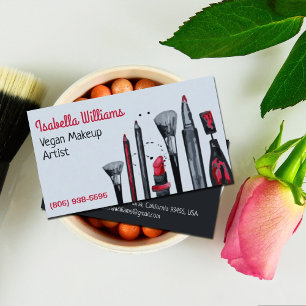 Vegan Makeup Artist Visitkort
