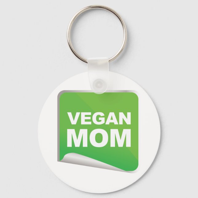 Vegan Mamma-etikett Nyckelring (Framsida)