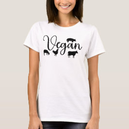 Vegan med djur t shirt