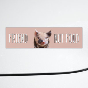 Vegan med söt smågris bildekal