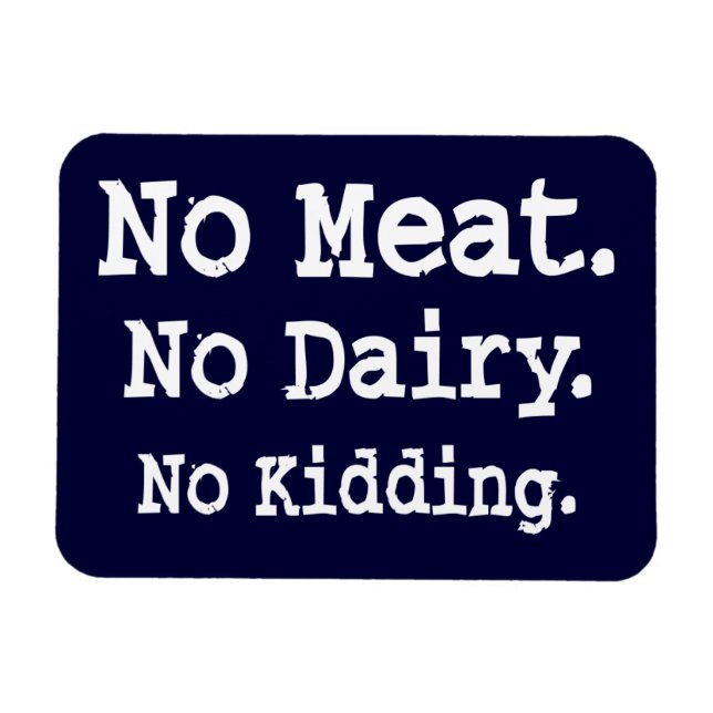 Vegan-meddelande med attityd magnet (Horisontell)