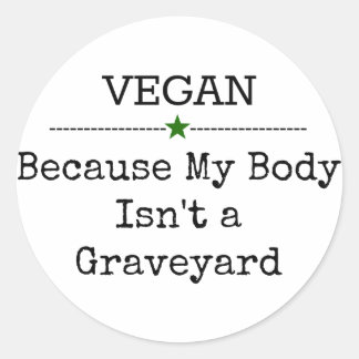 Vegan Message Sticker Runt Klistermärke