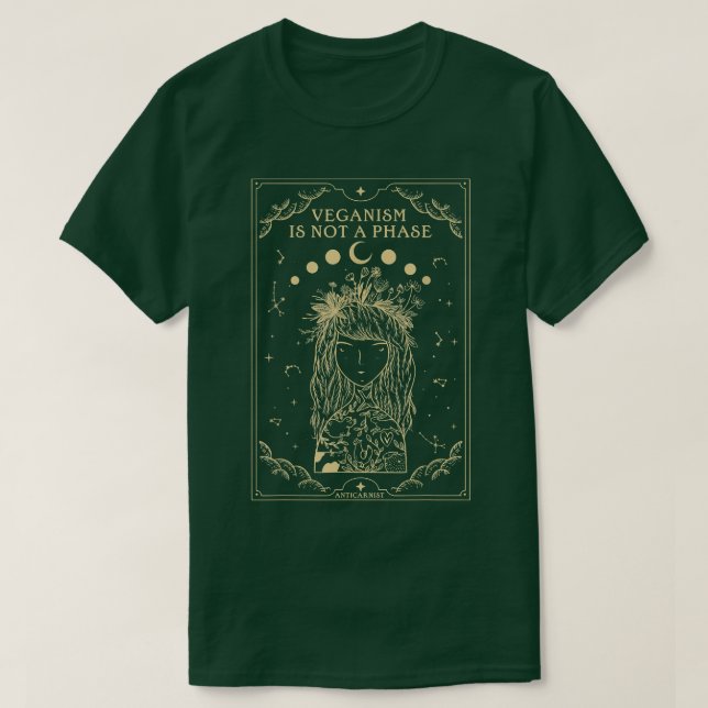 Vegan Metall Veganism är inte ett Phase Tarot Card T Shirt (Design framsida)