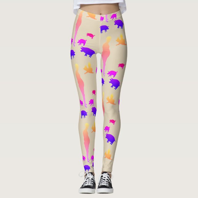 Vegan Mind Anpassningsbar Leggings (Framsida)
